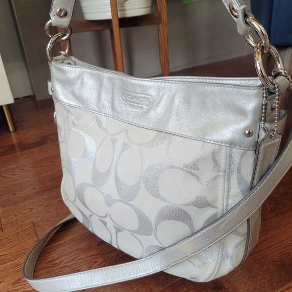 blue coach crossbody purse